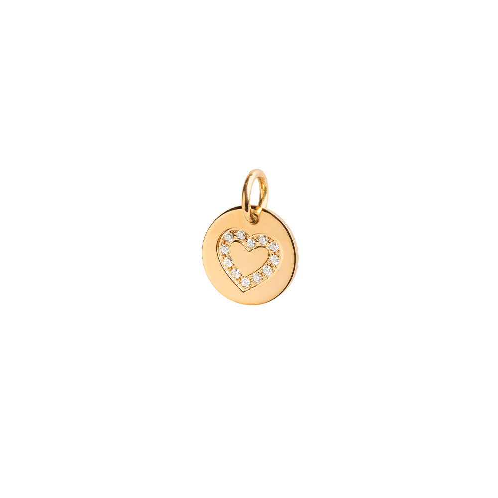 Bricka med symbol (hjärta) Charms/pendants - Guldbolaget